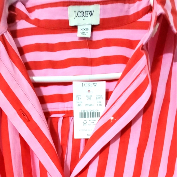 NWT JCREW Pink Preppy Swimsuit Coverup Size XXS - Picture 2 of 4